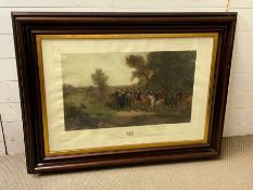 The Royal Cortege in Windsor Park print, framed and glazed (114cm x 87cm)
