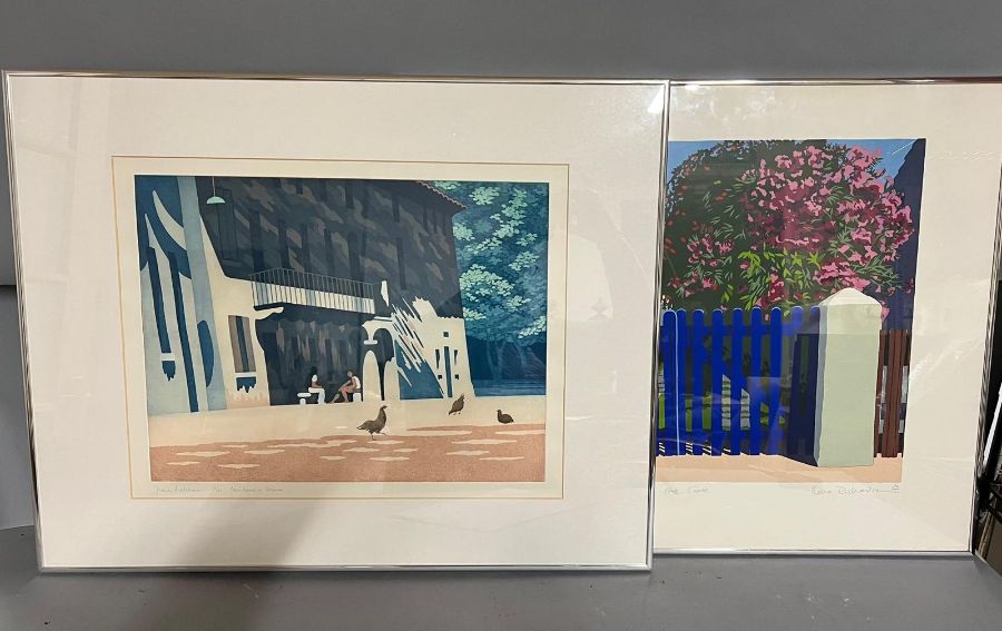 Two prints, "Blue gate" and "Farmhouse in Brianza", by Julia Matcham (1933) and Ilana Richardson ( - Image 2 of 8