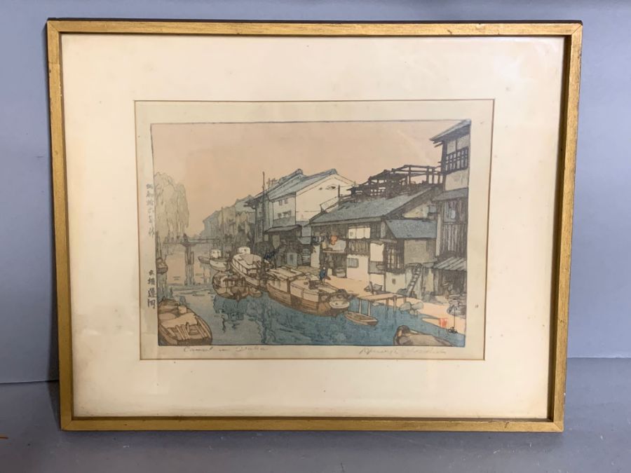 Hiroshi Yoshida (1876-1950), Japan, "Canal in Osaka", signed with seal and graphite also titled,