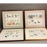 A set of four framed Victorian educational prints