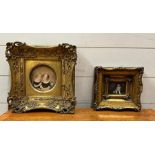 Two small portraits in gilt frame (Sq26cm and 21cm x 18cm)