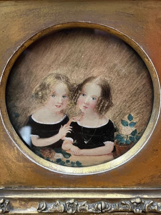 Two small portraits in gilt frame (Sq26cm and 21cm x 18cm) - Image 2 of 5