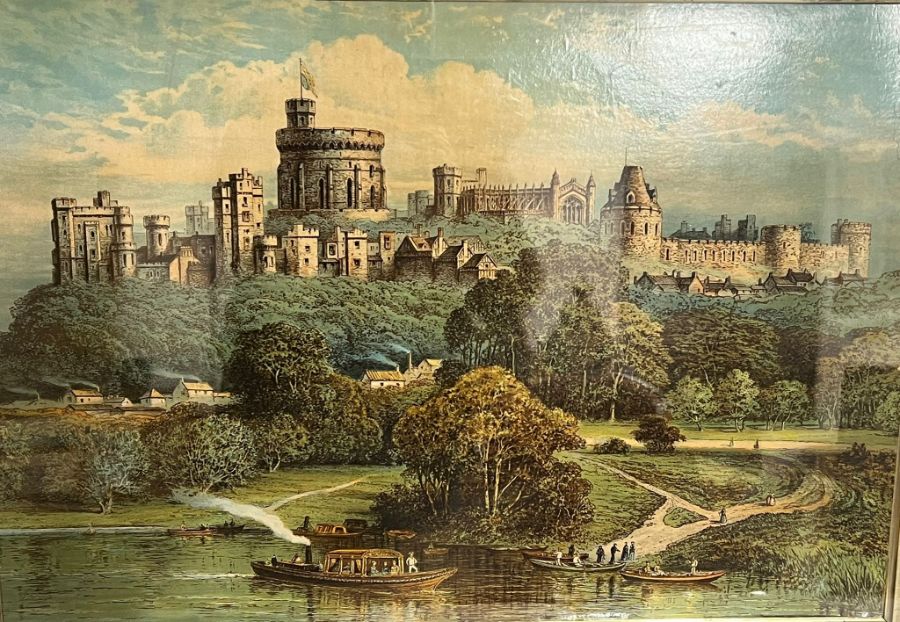 Windsor castle, framed 86cm x 65cm - Image 2 of 2