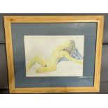 A watercolour 'Nude' signed Taggart '98, framed and glazed