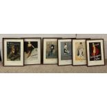 A set of six Schweppes advertising prints, Framed