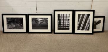 Five black and white contemporary prints