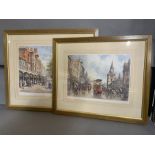 Two Edwardian themes special edition prints by J.L. Chapman, signed and numbered, framed and glazed,