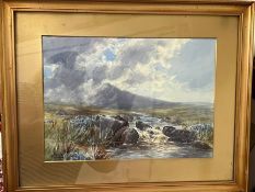 Highland landscape scene signed lower left C.T Passmore (50cm x 40cm)