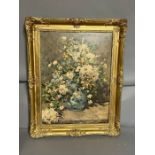 A print after Pierre-Auguste Renoir "Spring bouquet", within a gilded frame, 56cm x 70cm
