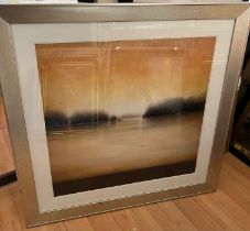 A contemporary print of Sunset 92cm x 92cm