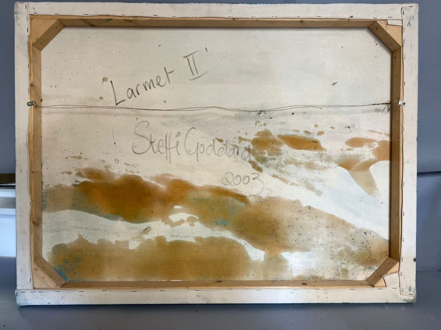 "Larmet II" by Steff Goddard 2003 canvas 102cm x 76cm - Image 3 of 3