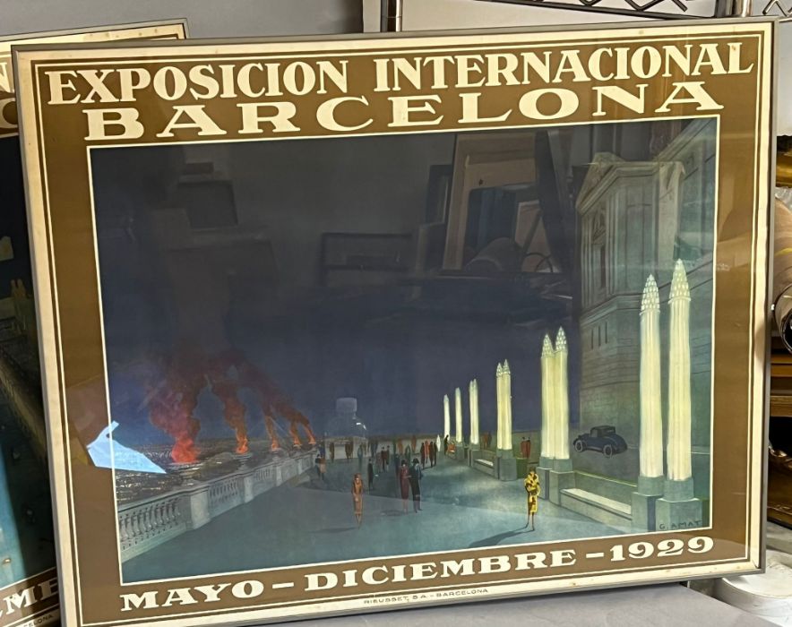 A set of three framed posters from Exposicion Internacional Barcelona 1929 - Image 2 of 2