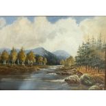 A pastel highland landscape scene lower right W.T Tattersal and dated 1923 (35cm x 25cm) (59cm x
