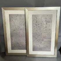 A pair of contemporary prints signed 'Nicoletta Boris'(?), dated 2007 and titled "Paper rain" (