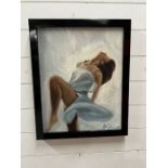 A contemporary picture of a dancer signed lower right (56cm x 46cm)