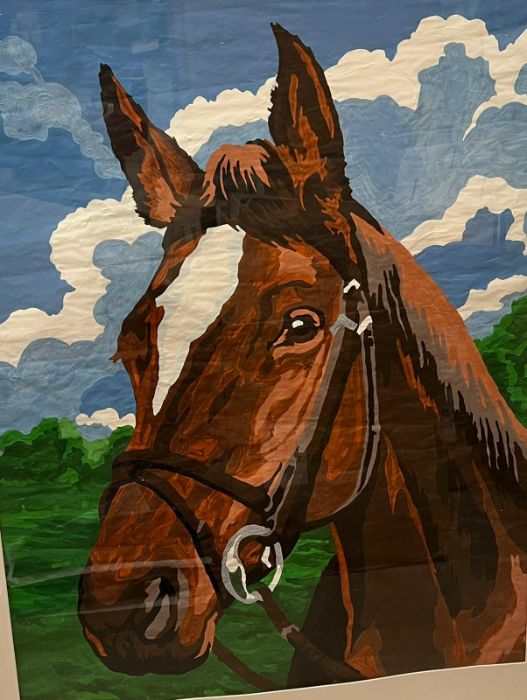 A painting of a horse possibly from international Velvet film as from the estate of Emmy winning - Image 3 of 3