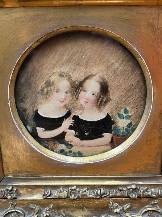 Two small portraits in gilt frame (Sq26cm and 21cm x 18cm) - Image 3 of 5