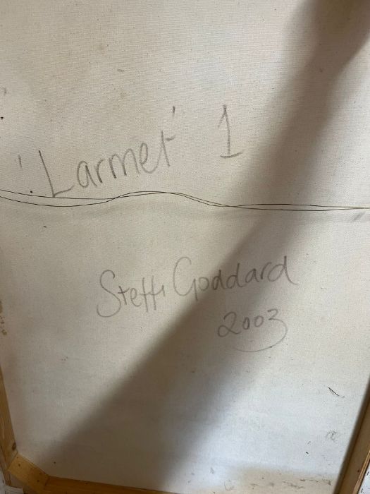 "Larmet I" by Steff Goddard 2003 canvas 102cm x 76cm - Image 3 of 3