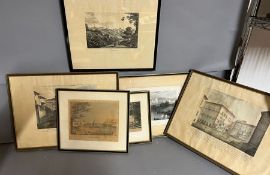 Six etchings various scenes