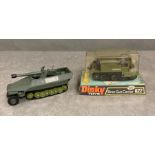 A Dinky toy, Bren Gun Carrier 622 and a Tank Destroyer