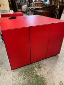 A C.E.O. Cube Leather Desk Designed by Lella & Massimo Vignelli for Poltrona Frau W90 x L210 x H73