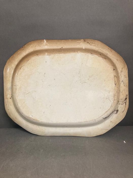 A large Chinese ironstone platter (56cm x 43cm) - Image 2 of 2