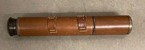 An antique leather cased telescope