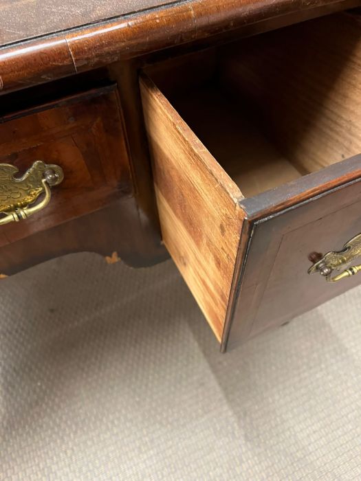 Chippendale style walnut dressing table, rectangular top over hanging three drawers on cabriole legs - Image 3 of 5