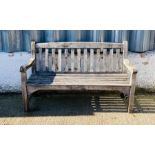 A wooden garden bench (H90cm W150cm D55cm)