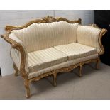 A Baroque style sofa (H116cm W170cm D80cm)