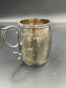 A silver Irish Christening mug, hallmarked for Dublin 1970 made by William Egan & Sons (Total weight