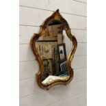 A gilt frame wall mirror 43cm x 60cm