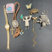 A selection of quality costume jewellery including some silver