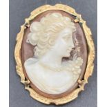A Cameo in 14 ct gold