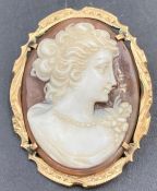 A Cameo in 14 ct gold