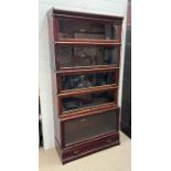 An oak Globe Wernicke bookcase with five glazed sections