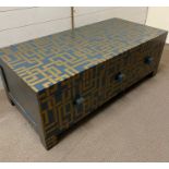 Geometric pattern coffee table (H43cm W120cm D57cm)