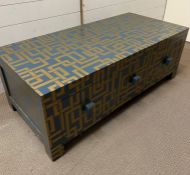 Geometric pattern coffee table (H43cm W120cm D57cm)