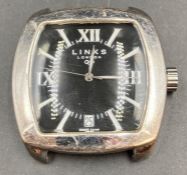 A links of London gents silver watch (No strap)