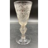 An 18th Century continental glass goblet