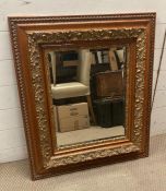 A gilt wood framed hall mirror (71cm x 83cm)