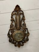 A gilt scrolling barometer AF