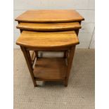 A set of three nesting tables