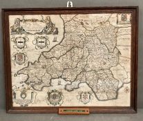 A General Map of South Wales by Richard Blome 1673.