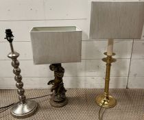 Three table lamps, various ages and makers