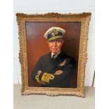 An oil painting of "The Admiral" from Carry on film, Carry on Admiral of actor A E Matthews, painted