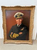 An oil painting of "The Admiral" from Carry on film, Carry on Admiral of actor A E Matthews, painted