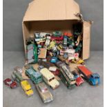 A large selection of toy cars to include Dinky and Corgi