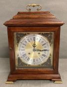 An Eight day mantel clock in mahogany case
