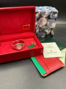 A ladies Rolex Oyster Perpetual watch with diamonds, original box.